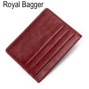 Royal Bagger Card Clip Holder Wallet For Men Genuine Cow Leather New Fashion Cool Card Card Holder Coin Purse