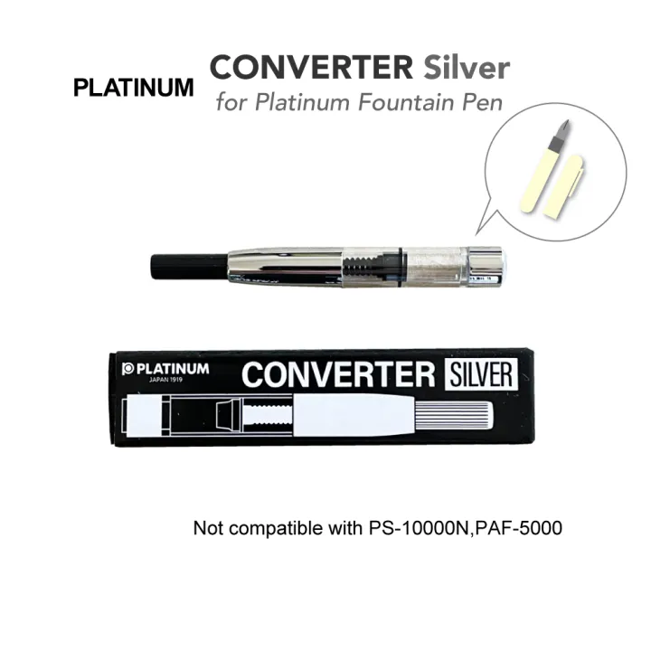 Platinum Fountain Pen Converter Silver 700A #9 Compatible with