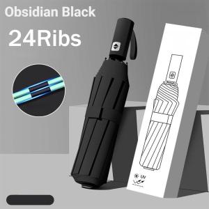 BUY one take one 24Ribs Double keels Automatic Umbrella rainproof Wind-Resistant Anti-UV Sunscreen Rainy