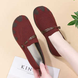 Free Shipping WomenS Spring And Autumn New Fashion Casual Slip-On Shoes Shallow-Toe Easy-To-Wear Mom Shoes Comfortable And Casual For Lazy Women