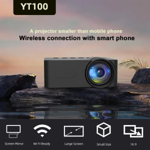 YT100 Home Micro Portable Mini Projector HD Home Wireless Small Mobile Phone Projection