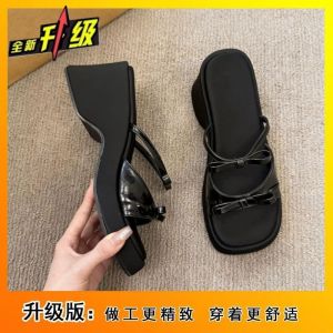 [Free Shipping] Elegant Platform Sandals With A Height-Increasing Sole WomenS 2026 Spring New Korean Style Wedge Heel Versatile For Pairing With Dresses Summer Sandals