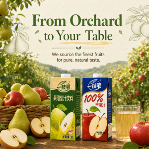 [Yi Zhi Bi] Laiyang Pear Juice Drink + 100% Apple Juice 1L x 2 Packs – Combo Deal
