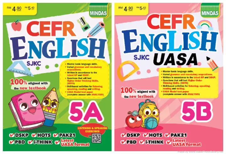 【2025 NEW】Mindas CEFR English Year 5 / 超优 英文 5年级(5A&5B) | Lazada