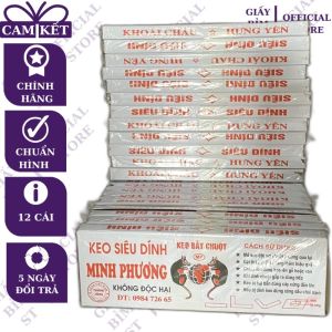 Keo dính chuột siêu dính Minh Phương 12 tấm bẫy chuột to