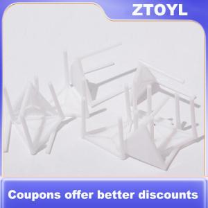 【ZTOYL】 100Pcs Bánh Pizza Saver Đứng Sửa Chữa Giá Bánh Pizza Chủ Bánh Pizza Đóng Gói Chân Máy Nhựa Tripod Stack