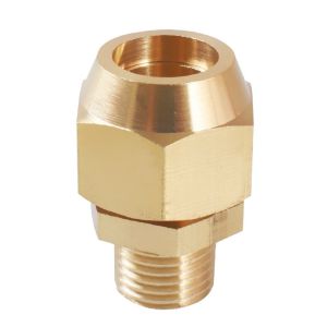 WININ Đồng thau Bộ chuyển đổi Flare Ren ngoài 1/4" 3/8" 1/2" Lục giác Đầu nối ren ngoài Bền bỉ Vàng Đầu nối đồng dạng loe Hệ thống điều hòa không khí
