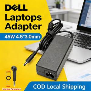 45W Laptop Charger 19.5V 2.31A 4.5x3.0mm Small Pin AC Power Adapter for Inspiron 13 14 15 3000 5000 7000 Series Latitude 3120 3301 3400 3500 Vostro 3400 3500 5370 5401 5402 High Quality Fast Charging Replacement Charger with Power Cord