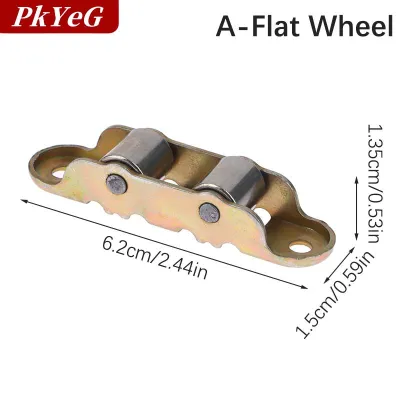 [COD] PkYeG 80 loại phẳng rãnh Đôi bánh xe kim loại cửa trượt cửa sổ ròng rọc hỗ trợ dưới trượt con lăn theo dõi phụ kiện phần cứng