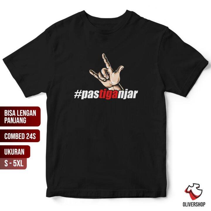 Baju Kaos Ganjar Pranowo Mahfud Md Pastiganjar Metal 3 Jari Tshirt