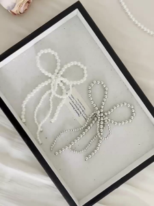 6Pcs Pearls Bowknot Shoe Buckles Contemporary Butterfly Shoe Ornaments for Fashion Women Footwear Party Accessories