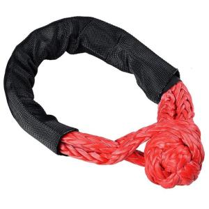 Shatter Resistant Synthetic Soft Shackle Heavy Duty with Protective Sleeve for Truck Vehicle Recovery 38000lbs 1/2"x22"