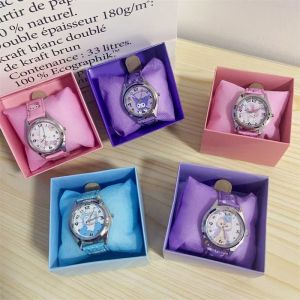 Anime Sanrio Watch Kuromi Melody Cinnamoroll Hello Kitty Quartz Watch Holiday Birthday Children Pointer Watch Birthday Gifts