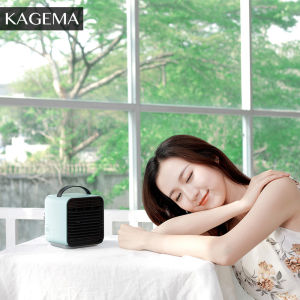 KAGEMA Mini Air Cooler Portable Aircon Air Conditioning Table Standing Fan Anion PM2.5 Purifier USB Rechargeable 3 Speeds Mute with Night Light for Room Office Outdoor