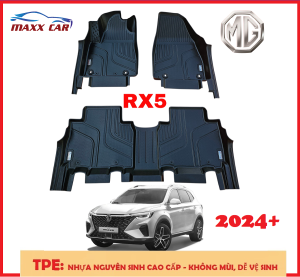 MG RX5 2024+: Thảm lót sàn MAXXCAR nhựa TPE NGUYÊN SINH đúc 5D xe MG RX5 tràn viền cao cấp.