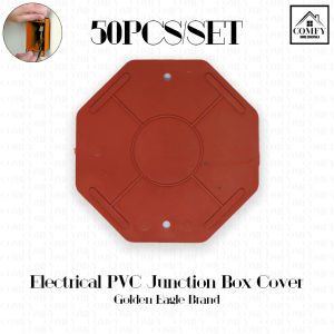 (50pcs/SET) WHOLESALE Golden Eagle Electrical PVC Plastic Junction Box Cover (Orange) For Cables