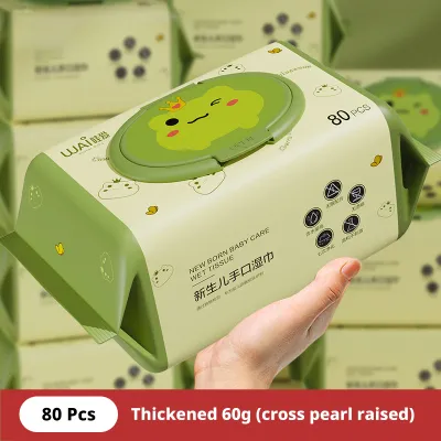 【500g Large/140X185mm】80pcs Organic Baby Wipes (Non-Alcohol-wet wipes) Large Pack of Newborn Wet Wipes