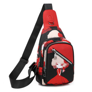 Retro Fashion Chest Bag Ethnic Style Womens Bag Shoulder Messenger Bag Oxford Cloth Backpack