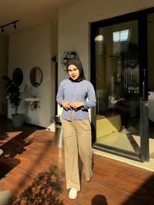 Sebelas Store Fashion Celana Kulot Wanita Panjang Dewasa Stretch Haighwist Matt Knitt Rib Premium