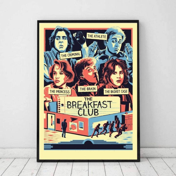 the breakfast club movie wall poster A3 A4 A5 size in glass frame