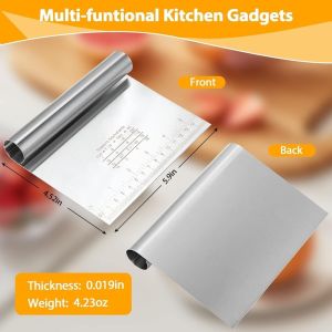 wholesale Stainless Steel Dough Scraper Cutter Kitchen Pastry Cake Spatula Tool