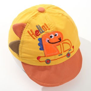 AILEBE Kids Caps 3D Dinosaur Design Baseball Cap with Adjustable Soft Brim Breathable Lightweight Sun Protection Hat Color Block Style for Baby Boys Girls 0-12 Months Available in Multiple Colors