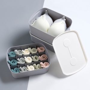 YHOME Kotak Penyimpanan Pakaian Dalam Kaos Kaki Dengan Tutup Underwear Storage Box With Lid -Y190