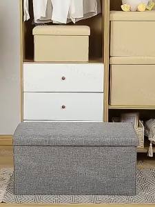 【Big size】Storage  Ottoman Foldable Chair Storage Stool Footrest Seat Versatile Space Saving