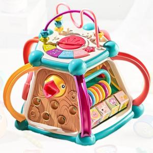 Hoạt động giáo dục đồ chơi khối cho trẻ em 7in1 Bảng câu đố đồ chơi với màu sắc phân loại thính giác kích thích đồ chơi mô tô đẹp