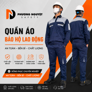 Quần áo bảo hộ lao động kỹ sư công nhân xanh than phối xanh nhạt PN04 vải kaki 3/1 dày dặn và không bị xù lông khi mặc