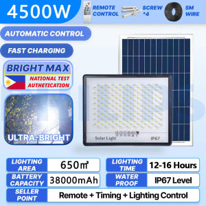 BUY 1 TAKE 1 Solar Lights With Solar Panel Outdoor Lighting Waterproof IP67 Original 909LED 80000mAh Solar Flood Light Garden Lamp Room Night With Remote Outdoor Led Street Lamp With Remote With Solar Panel