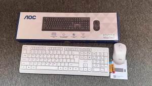 Guanjie AOC KM210 Wireless Mouse Keyboard Set Silent Waterproof Home Computer Game Notebook Power Saving