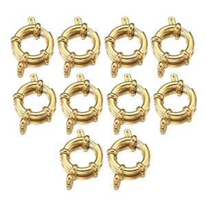 Set of 10 Round Stainless Steel Necklace Clasp Stylish and Easy to use Fastener for Necklaces and Bracelets