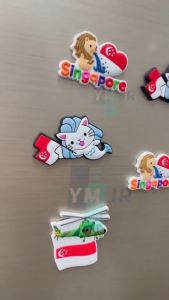 Singapore Magnetic stickers PVC Cute Cartoon Magnetic Sticker Tourist Souvenir Home Decor Gift