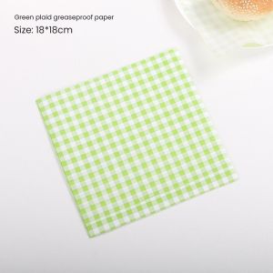 100Pcs Food Paper Liners Greaseproof Paper Sandwich Wrapper Paper Bread Burger Baking Food Wrapping Checkered Deli Basket Food Liner Wrap Greaseproof Paper for Chicken Wings Burger Nachos