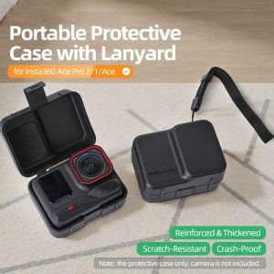 CANICECA Portable Protective Case with Lanyard Anti-scratch Carrying Case Shockproof Storage Box for Insta360 Ace/Ace Pro 2/1 Action Camera Accessories
