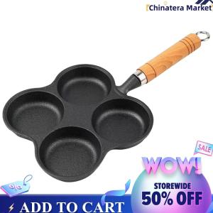【Chinatera】4-Hole Egg Pancake Steak Cooking Pan Non Stick Multifunction Hamburger Steak Pan Suitable for Gas Stove Induction Cooker
