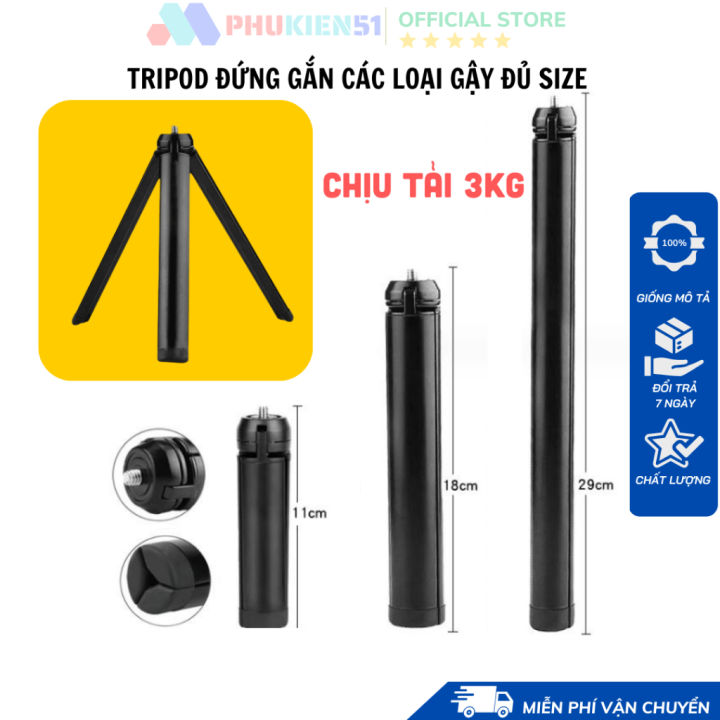 Chân đế tripod gấp gọn hợp kim nhôm có ốc 1/4'' cho máy ảnh Gimbal chịu ...