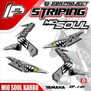 Striping MIO SOUL KARBU - Sticker Striping Variasi List YAMAHA MIO SOUL KARBU IP.Z-01 Design IP Sticker