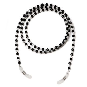 NEEUJ เรียบง่าย ไข่มุก สายคล้องคอ เชือกแว่น คริสตัล สายคล้อง โซ่แว่นตา โซ่ ห่วงโซ่ลูกปัดแก้ว สายแว่น