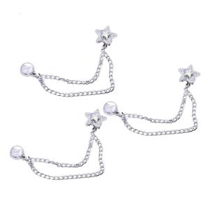 3 Pcs Heart Pants Clips Lovely Bear Magnetic Clothing Clips Bows Magnetic Buckles with Chain for Clothing Decoration