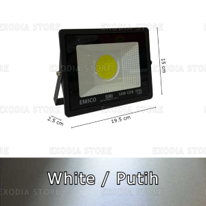 Emico Lampu Sorot SMD LED COB 50 Watt SNI Waterproof IP65 Lampu Tembak Floodlight utk Panggung / Outdoor / Taman