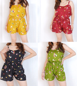 SETELAN MOTIF RANDOM TALI KECIL TANPA LENGAN MODEL KEKINIAN