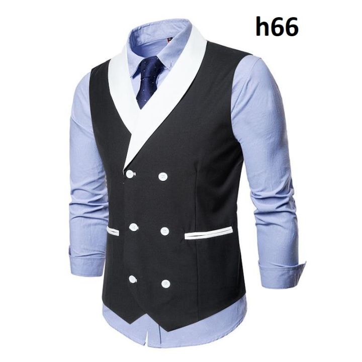 Áo gile len trơn vạt kiểu vest trơn đơn giản ALU00079