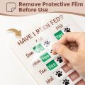 Dog Feeding Reminder, Dog Fed Sign Tracker -Daily Am/Pm Chart Slider Sign forFeeding and Pill Reminder, Easy to Use On Fridge Or Wall with Adhesive and Magnet,Pet Supplies. 