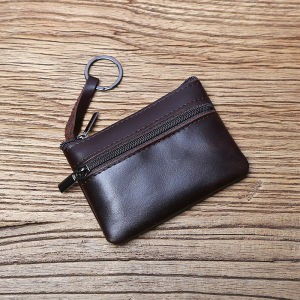 Genuine Leather Mini Change Moneybag Top Layer Cowhide Zipper Handmade Retro Small Coin Bag Simplicity Coins Holders Pouches