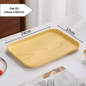Ready Stock Thickened Wooden Serving Tray Food Plate Cake Dessert Bread Bakery Tea Coffee Cafe Restaurant Office Fruit Mug Cup Household Kitchen Accessories Tableware Dishware Durable Multifunctional Use Rectangular Japanese Decoration Server Platter