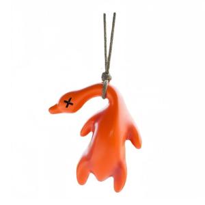 Unique Cute White Duck Rearview Mirror Hanging Ornament Pendant Suitable for Vehicle Interior Or Office Desk Decoration