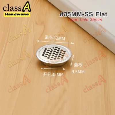 ClassAHW Round Air Vent StainlessSteel Air Hole Cover Cabinet Ventilation Exhaust Grill Exhaust Cover Lubang Angin Bulat