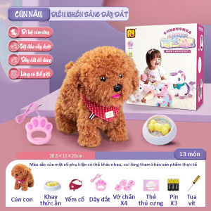 Đồ chơi thú cưng cún bông mèo con biết kêu biết đi dạo cao cấp Đồ chơi thú bông phát ra âm thanh cho bé Đồ chơi dắt thú cưng đi dạo